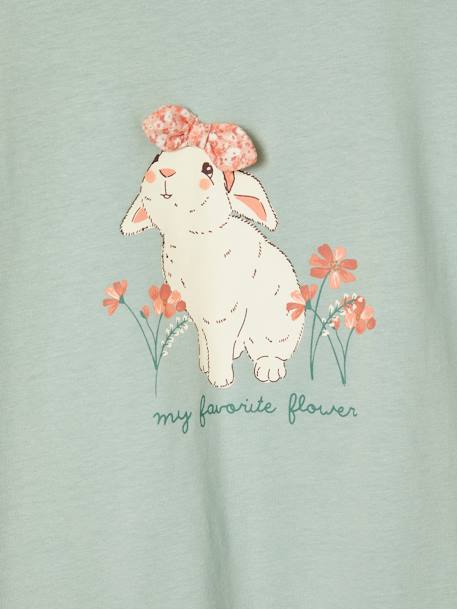 Animal print T-shirt for girls apricot+ecru+grey blue+strawberry - vertbaudet enfant 