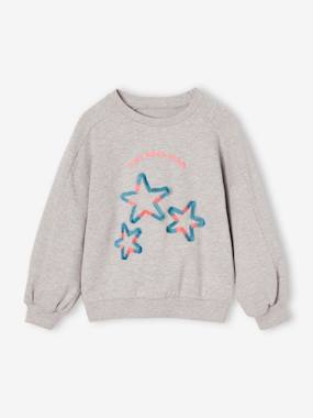 Sweat fille motif fantaisie - vertbaudet enfant Fille-Pull, gilet, sweat-Sweat-Sweat fille motif fantaisie