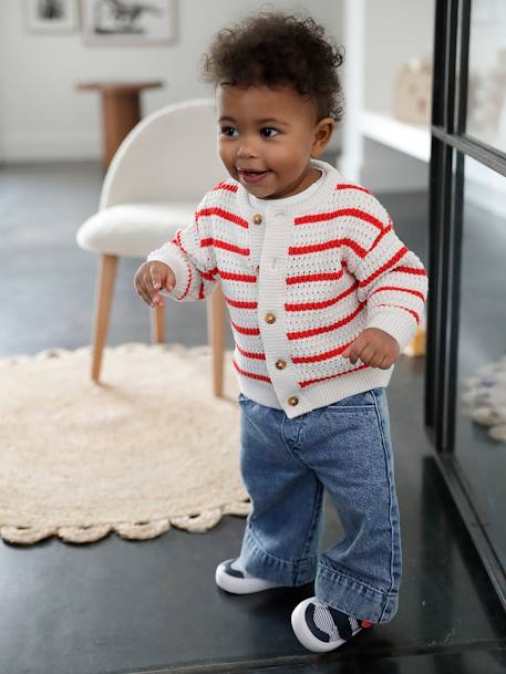 Wide Leg Trousers with Tie Belt for Babies double stone - vertbaudet enfant 