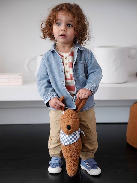 Pantalon bébé battle cappuccino+kaki - vertbaudet enfant 