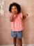 Denim Shorts with Embroidered Daisies, for Babies double stone+stone - vertbaudet enfant 