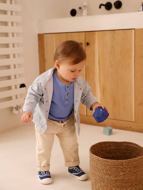 Trousers with Elasticated Waistband for Babies caramel+vanilla - vertbaudet enfant 