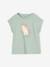 Animal print T-shirt for girls apricot+ecru+grey blue+strawberry - vertbaudet enfant 