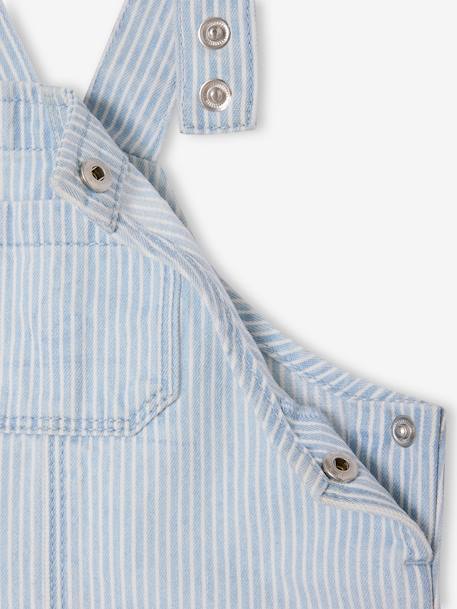 Striped Playsuit for Babies striped blue - vertbaudet enfant 