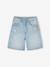 Bermuda fille en jean brodé fleurs bleu clair+bleu moyen - vertbaudet enfant 