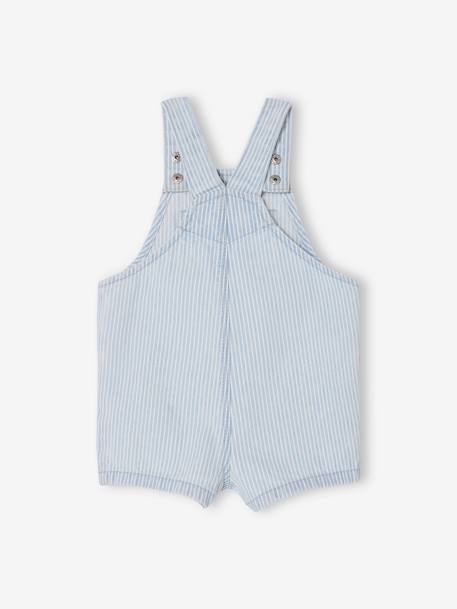 Striped Playsuit for Babies striped blue - vertbaudet enfant 