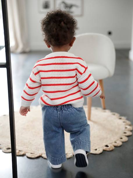 Wide Leg Trousers with Tie Belt for Babies double stone - vertbaudet enfant 