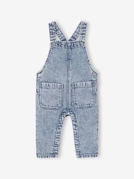 Ensemble tee-shirt rayé et salopetteen jean bébé double stone - vertbaudet enfant 