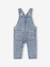 Ensemble tee-shirt rayé et salopetteen jean bébé double stone - vertbaudet enfant 