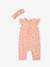 Ensemble bébé fille combinaison + bandeau imprimés rose imprimé+rose pâle+rose poudré+vert céladon imprimé - vertbaudet enfant 