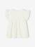 Embroidered Cotton Gauze Blouse for Girls coral+white - vertbaudet enfant 