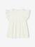 Embroidered Cotton Gauze Blouse for Girls coral+white - vertbaudet enfant 