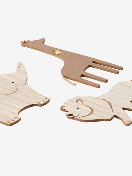 Set of 3 jungle animal wall decorations beige - vertbaudet enfant 