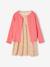 Ensemble fille robe + gilet mauve+rose+rose imprimé - vertbaudet enfant 