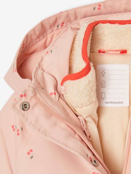3-in-1 girls' parka pale pink - vertbaudet enfant 
