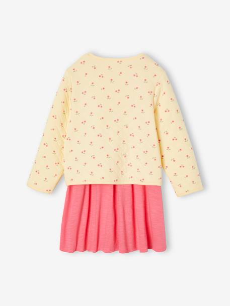 Printed Quilted Jacket & Dress Set for Girls rose+violet - vertbaudet enfant 