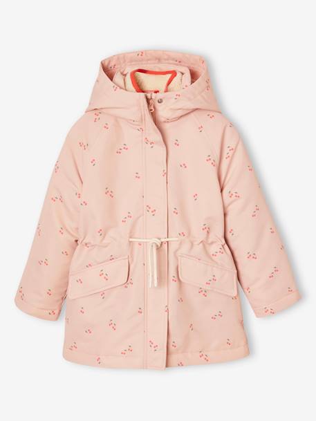 3-in-1 girls' parka pale pink - vertbaudet enfant 