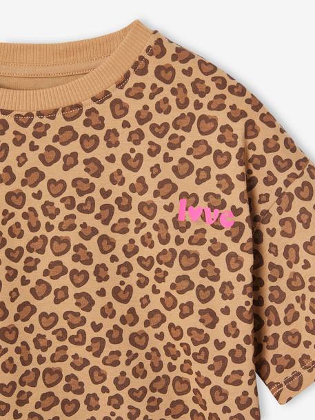 Short-sleeved printed T-shirt for girls anthracite+beige+pale yellow+sandy beige+vanilla - vertbaudet enfant 