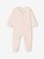 Lot de 3 pyjamas bébé en jersey ouverture zippée BASICS bleu chambray+blush+cappuccino - vertbaudet enfant 