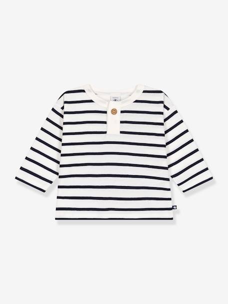 Tee-shirt rayé manches longues bébé marine - vertbaudet enfant 