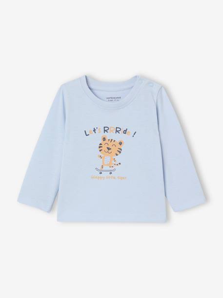 Pack of 2 baby short-sleeved t-shirts sky blue - vertbaudet enfant 