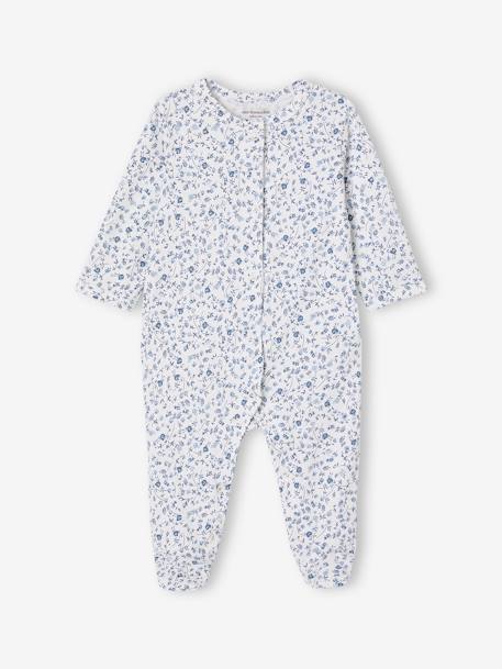 Lot de 2 pyjamas fleuris bébé fille bleu - vertbaudet enfant 