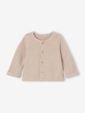 Gilet bébé naissance maille point mousse - vertbaudet enfant Bébé-Pull, gilet, sweat-Gilet-Gilet bébé naissance maille point mousse