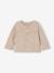 Gilet bébé naissance maille point mousse beige chiné+écru+marine - vertbaudet enfant 
