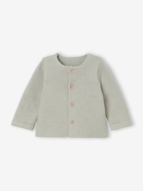 -Gilet bébé naissance maille point mousse