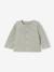 Gilet bébé naissance maille point mousse beige chiné+écru+marine+vert sauge - vertbaudet enfant 