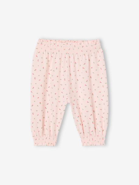 Floral print baby trousers pale pink - vertbaudet enfant 