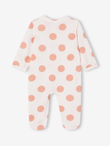 Lot de 3 pyjamas bébé en jersey ouverture zippée BASICS bleu chambray+blush+cappuccino - vertbaudet enfant 