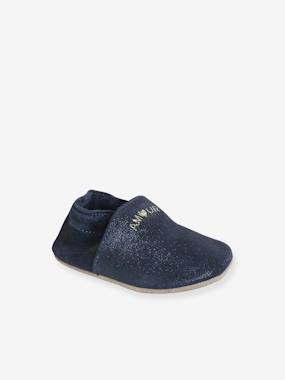 -Chaussons bébé cuir souple