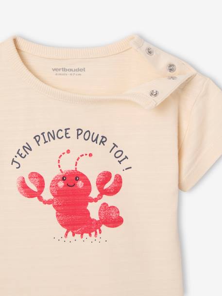 T-shirt bébé garçon motif animalier vanille - vertbaudet enfant 