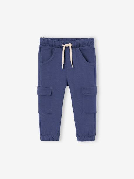 T-Shirt & Fleece Trousers Set for Babies indigo - vertbaudet enfant 
