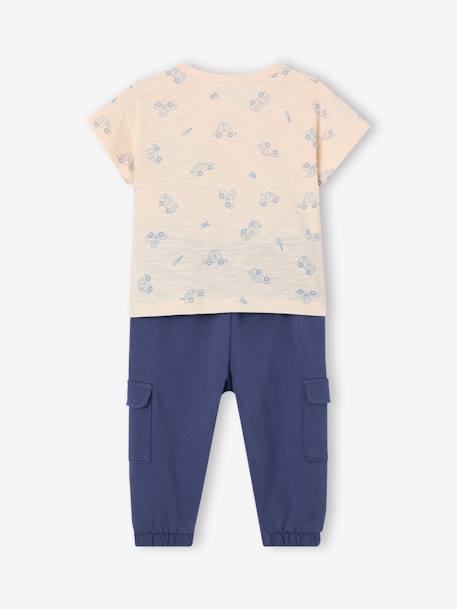 Ensemble T-shirt et pantalon en molleton bébé indigo - vertbaudet enfant 