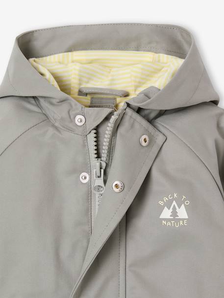 3-in-1 mid-season baby parka with detachable sherpa gilet sage green - vertbaudet enfant 