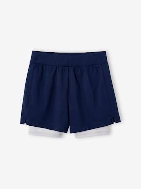-Short fille sport 2 en 1 matière technique