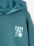 Hoodie with Motif on Chest for Boys, Basics orange+petrol blue - vertbaudet enfant 