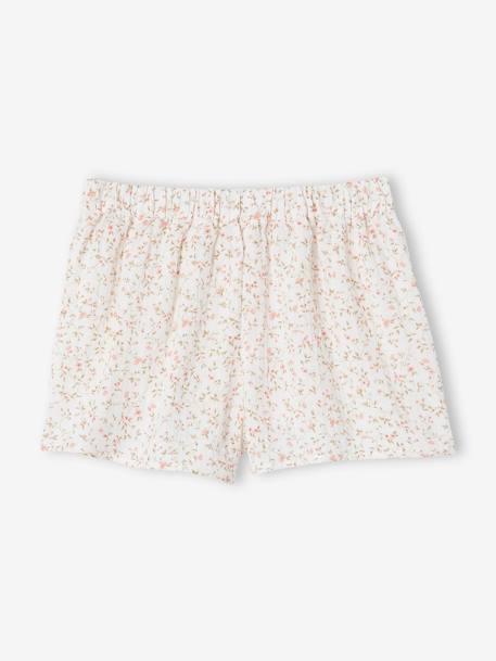 Floral ceremony skirt short for girls printed pink - vertbaudet enfant 