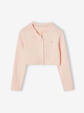 Fille-Gilet fille boléro maille pointelle cérémonie