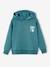 Hoodie with Motif on Chest for Boys, Basics orange+petrol blue - vertbaudet enfant 
