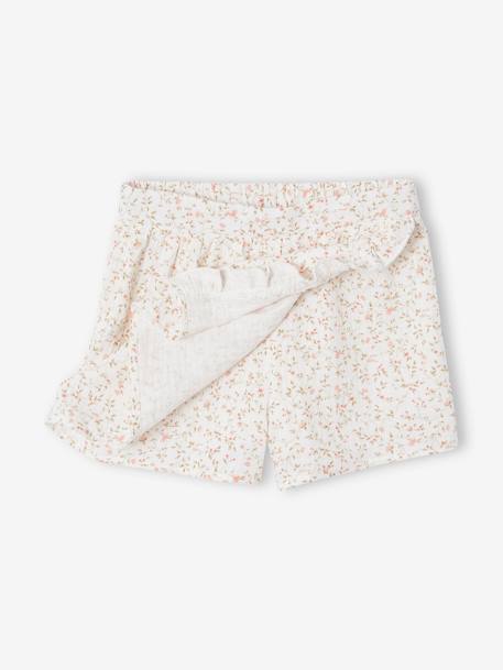 Floral ceremony skirt short for girls printed pink - vertbaudet enfant 
