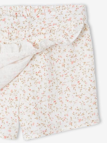 Floral ceremony skirt short for girls printed pink - vertbaudet enfant 