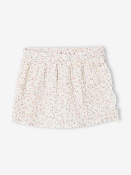 Floral ceremony skirt short for girls printed pink - vertbaudet enfant 