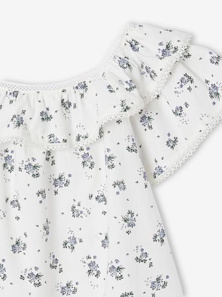 Blouse Imprimée fleurs fille blanc - vertbaudet enfant 