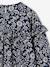 Floral print frill blouse for girls ecru+navy blue+printed white - vertbaudet enfant 