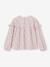 Floral print frill blouse for girls ecru+navy blue+printed white - vertbaudet enfant 