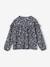Floral print frill blouse for girls ecru+navy blue+printed white - vertbaudet enfant 