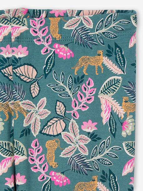 Printed Leggings for Girls almond green+aqua green+ink blue+printed green - vertbaudet enfant 